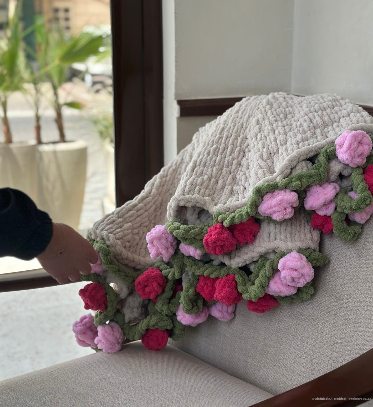 Pinky rose shawl