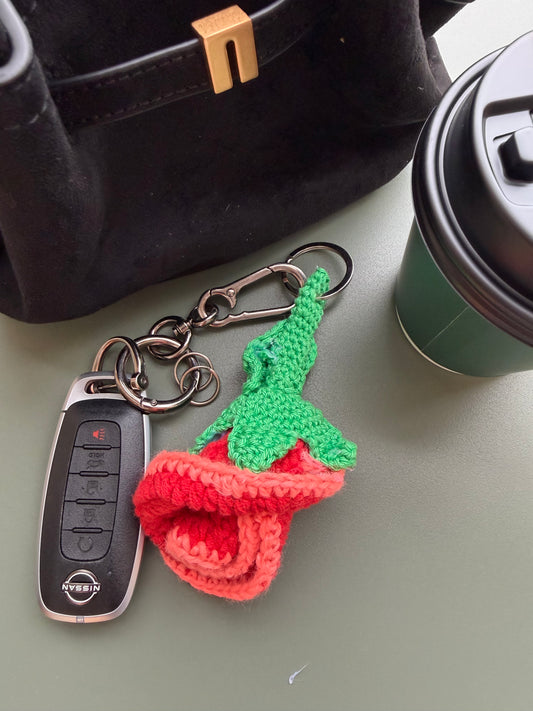 Knotted Rose keychain